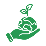 Icon representing sustainability and CO₂-measured operations