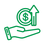 Icon representing operational growth and scalability in logistics