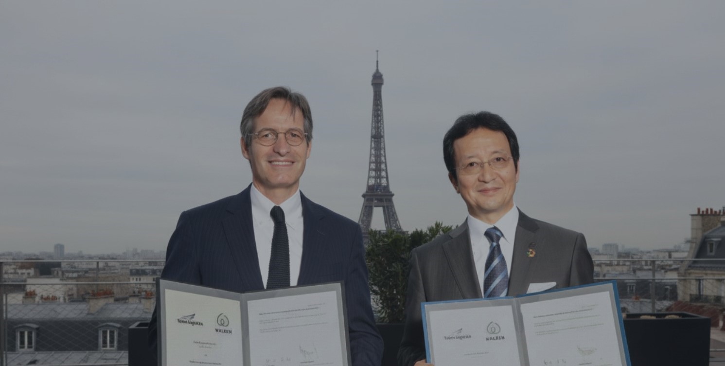 From Left) Stéphane Baudry,Walden Group, Hiroki Harada, Yusen Logistics Group overlay version